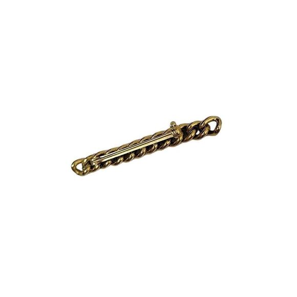 Freirich Gold Bar Chain Link Brooch Pin - Picture 5 of 10